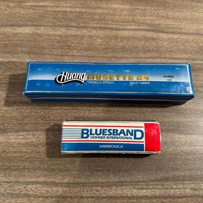 HOHNER "BLUES BAND" & HUANG "MUSETTE TREMOLO TUNED" HARMONICAS