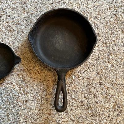 WAGNER WARE AND 2 OTHER CAST IRON SKILLETS