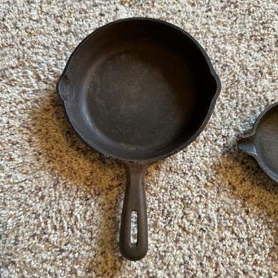 WAGNER WARE AND 2 OTHER CAST IRON SKILLETS