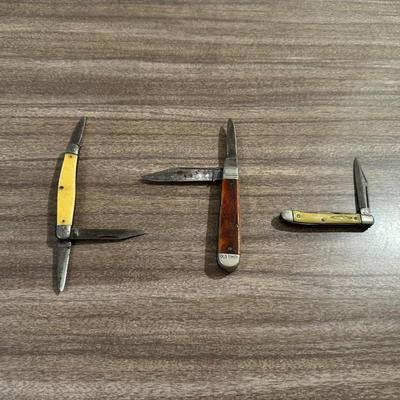 SCHRADE OLD TIMER, WESTERN AND 1 OTHER POCKET KNIFE