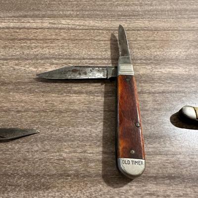SCHRADE OLD TIMER, WESTERN AND 1 OTHER POCKET KNIFE
