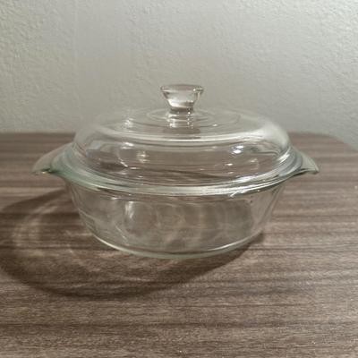 GEESE MEASURING SPOONS, FIRE KING BAKING DISHES AND BLUE GLASS CAKE PLATE