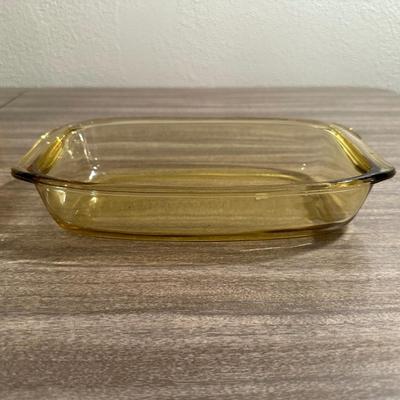 GEESE MEASURING SPOONS, FIRE KING BAKING DISHES AND BLUE GLASS CAKE PLATE