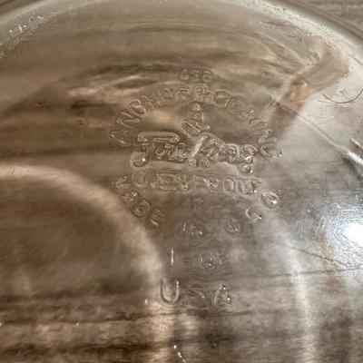 GEESE MEASURING SPOONS, FIRE KING BAKING DISHES AND BLUE GLASS CAKE PLATE
