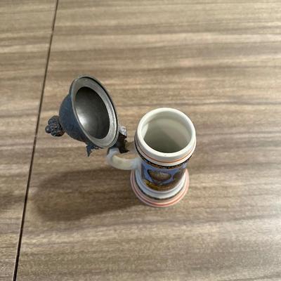 COORS, FORT BENNING & IRISH ASHTRAYS, SMALLER STEIN, SHOT GLASSES AND DRINKING GLASES