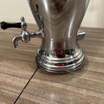 FANCY PERCOLATOR W/SPIGOT, BEVERAGE SERVER W/LID AND A PITCHER MADE IN ENGLAND