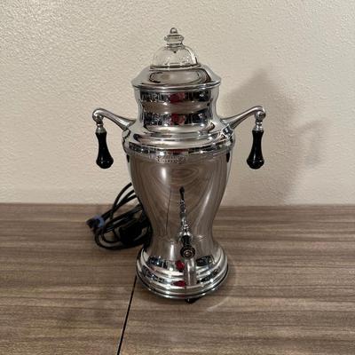 FANCY PERCOLATOR W/SPIGOT, BEVERAGE SERVER W/LID AND A PITCHER MADE IN ENGLAND