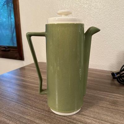 FANCY PERCOLATOR W/SPIGOT, BEVERAGE SERVER W/LID AND A PITCHER MADE IN ENGLAND