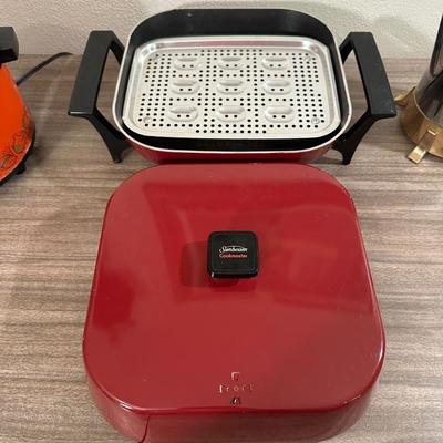 CROCK POT, ELECTRIC FRYING PAN AND A DORMEYER PERCOLATOR