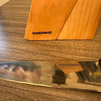 FARBERWARE CUTLERY IN A BLOCK, LAZY SUSAN, PAPER TOWEL HOLDER AND MORE