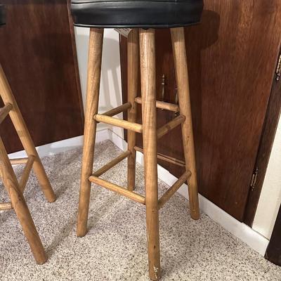 2 VINYL TOP BAR STOOLS