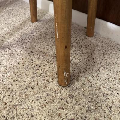 2 VINYL TOP BAR STOOLS