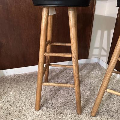 2 VINYL TOP BAR STOOLS