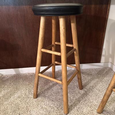 2 VINYL TOP BAR STOOLS