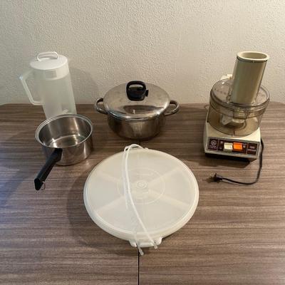 FOOD PROCESSOR, COOKWARE AND TUPPERWARE