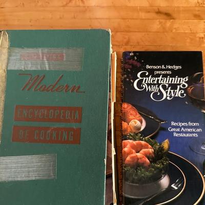 SMALL FOOD PROCESSOR, WOODEN PLATTER COOKBOOKS AND ORGANIZERS