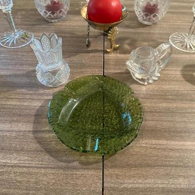 WATERFORD AND OTHER CANDLE HOLDERS