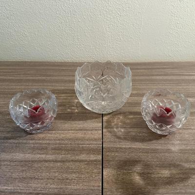 WATERFORD AND OTHER CANDLE HOLDERS