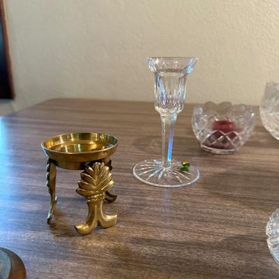 WATERFORD AND OTHER CANDLE HOLDERS