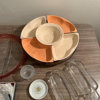 SECTIONED SNACK SET, SERVING PLATTERS AND MORE