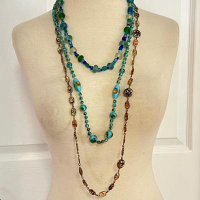 Necklace Lot - Glass Crystal Beads