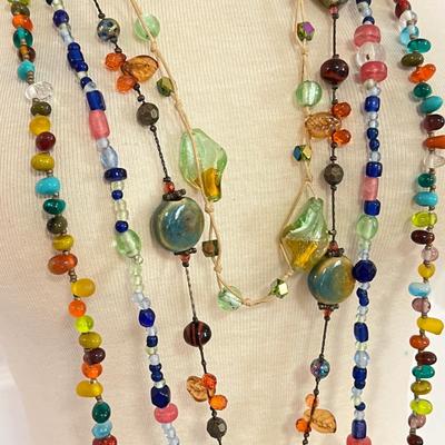 Necklace Lot - Glass Crystal Beads