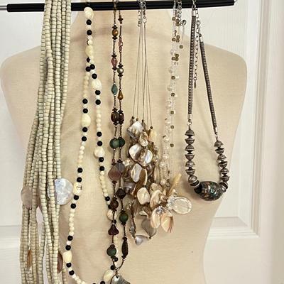 Necklace Lot - Mother of Pearl, Abalone