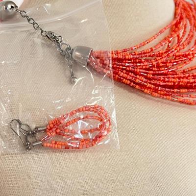 Necklace Lot - Seed Beads, Mother of Pearl, Earrings Set