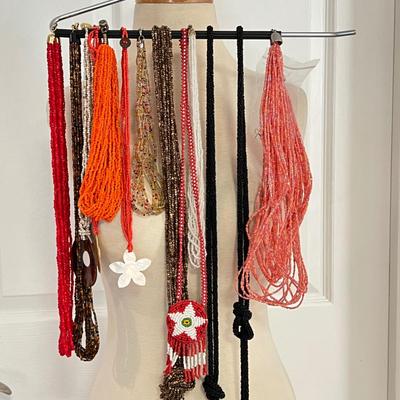 Necklace Lot - Seed Beads, Mother of Pearl, Earrings Set