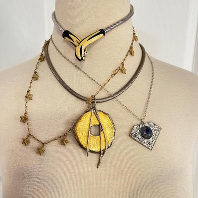 Necklace Lot - Vintage, Contemporary, Artisanal, Chains, Pendants,