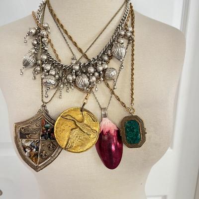 Necklace Lot - Vintage, Contemporary, Artisanal, Chains, Pendants,