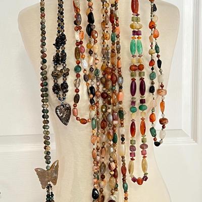 Necklace Lot - Natural Stone, Gem Stone, Semiprecious