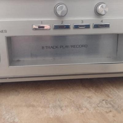 Sears AM/FM Stereo System- Record Player, Cassette Tape Player, 8 Track Player (G)