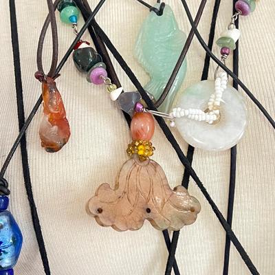 Necklace Lot - Natural, Gem Stone, Carved