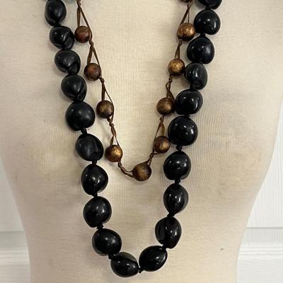 Necklace Lot - Wood, Seed, Paper, Signed, Artisanal