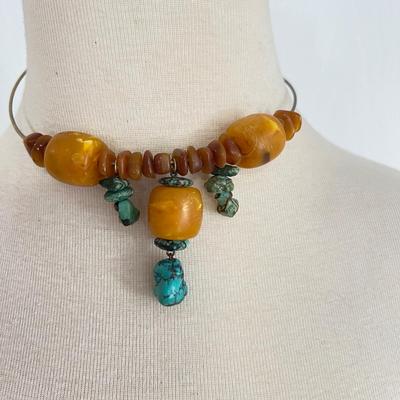 Necklace Lot - Turquoise, Amber, Red Coral, Pearl