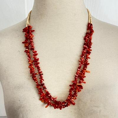 Necklace Lot - Turquoise, Amber, Red Coral, Pearl