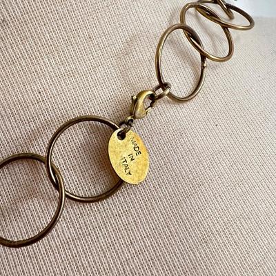 Designer Venetiaurum Murano Gold Glass Necklace
