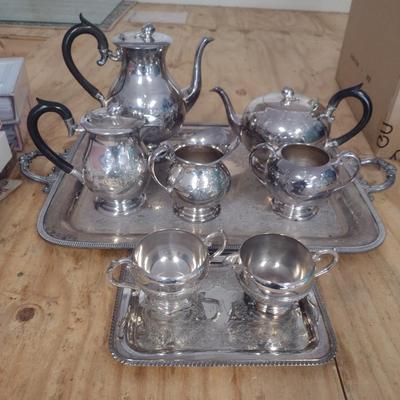 Tea and Coffee Set with Serving Trays (G)