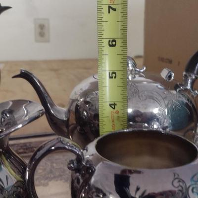 Tea and Coffee Set with Serving Trays (G)