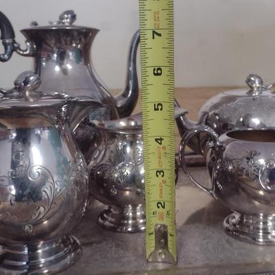 Tea and Coffee Set with Serving Trays (G)