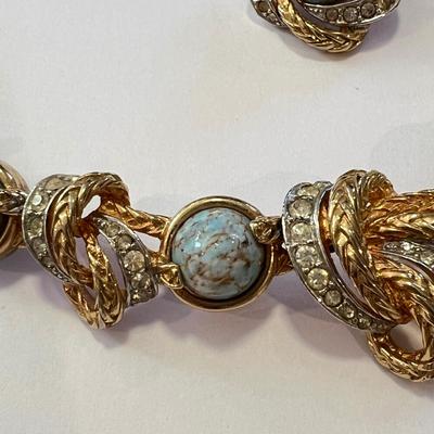 Vintage Designer Marcel Boucher Necklace Bracelet 1 Earring Set