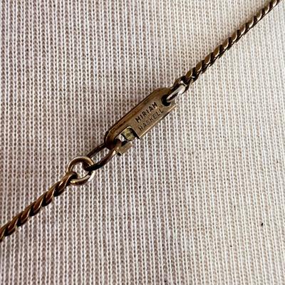 Vintage Designer Miriam Haskell Locket Necklace Collectible