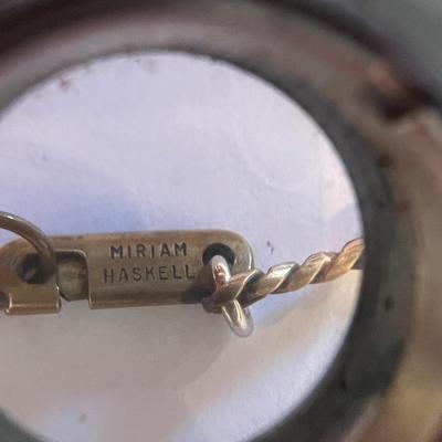 Vintage Designer Miriam Haskell Locket Necklace Collectible