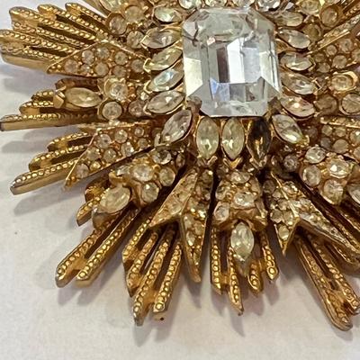 Vintage Designer K.J.L. Statement Brooch Pin Collectible
