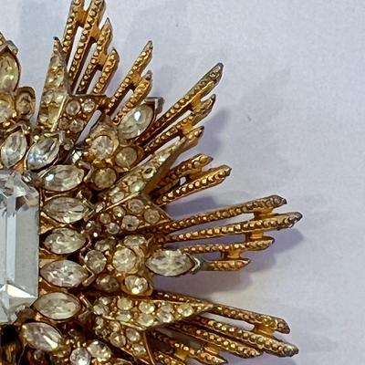 Vintage Designer K.J.L. Statement Brooch Pin Collectible
