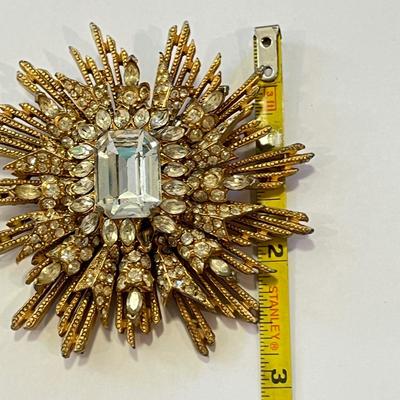 Vintage Designer K.J.L. Statement Brooch Pin Collectible