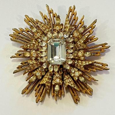Vintage Designer K.J.L. Statement Brooch Pin Collectible