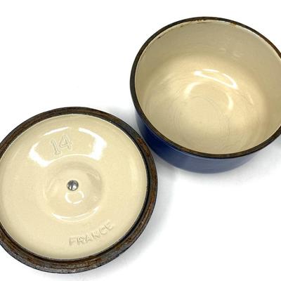 Blue Le Creuset Set - 1 Pan and 1 Small Pot with Lid