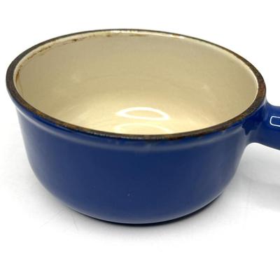 Blue Le Creuset Set - 1 Pan and 1 Small Pot with Lid